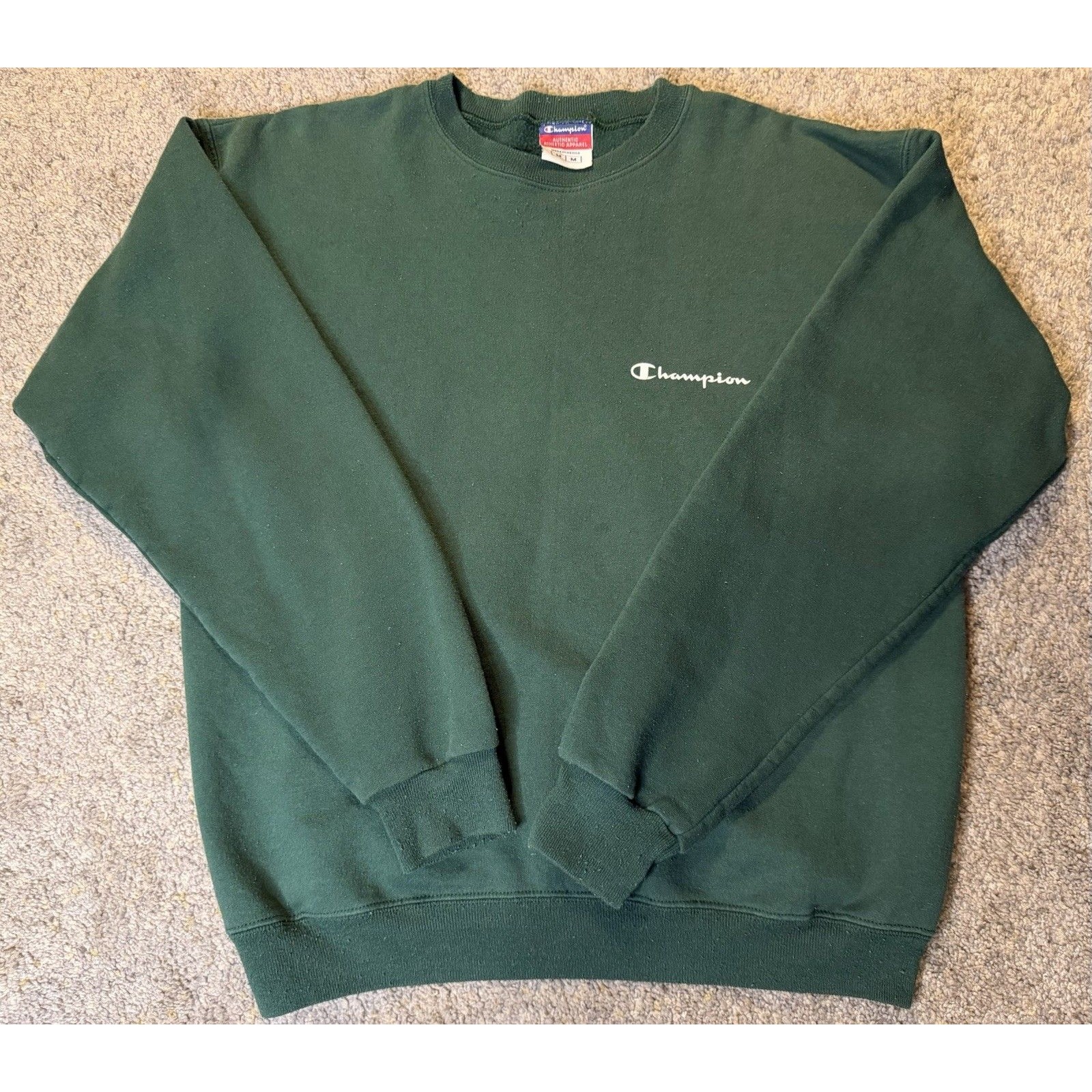 Vintage Champion Forest Green Pullover M